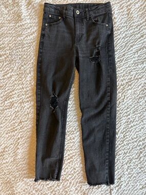 art class Black Distressed Kids Jeans